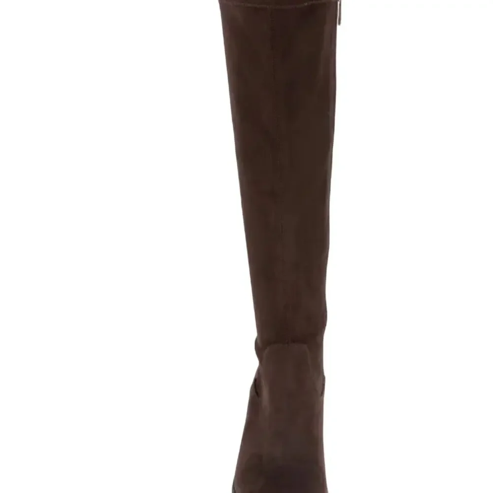Kenneth Cole Women's Boots Knee-High Faux Suede Brown Size 8.5 NEW NIB